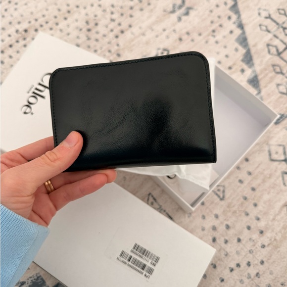 ✨ NWT CHLOE logo black leather wallet - Picture 6 of 6